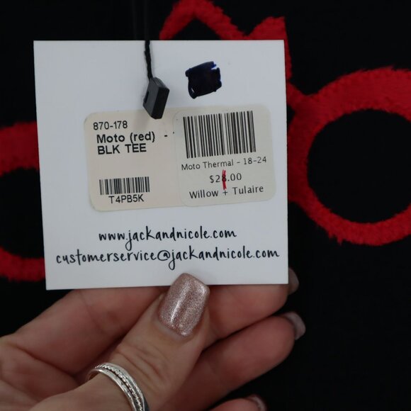 Jack & Nicole Moto Graphic Tee Baby 18-24M Black Casual Playful Basic Comfy‎ NWT - Picture 5 of 7